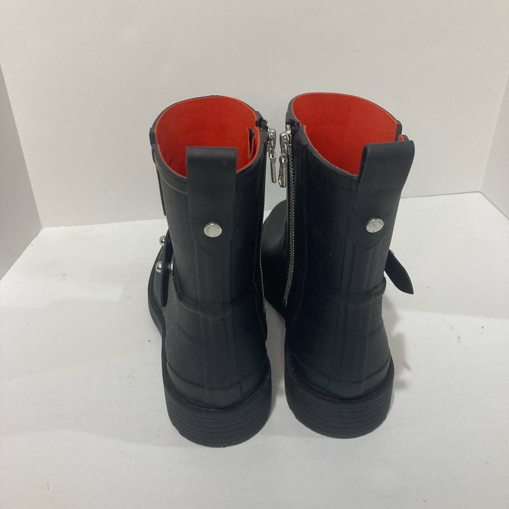 NEW RAG AND BONE MOTO RUBBER SIDE ZIP UP BOOTS 37 - Picture 4 of 9